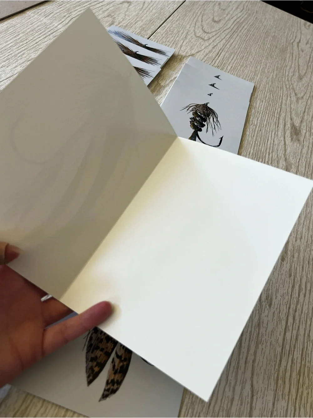 Set of 15 Fishing Lure Blank Notecards Thank You Cards with Envelopes